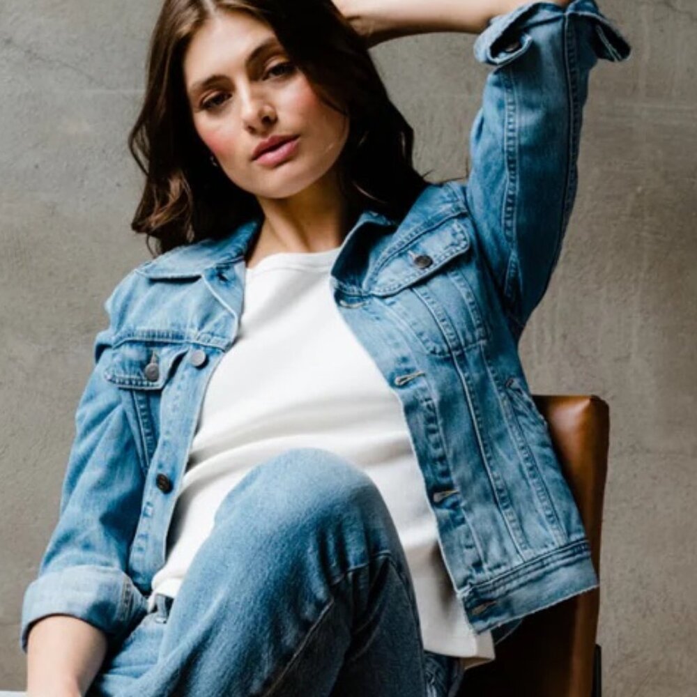 Able The Bailey Classic Denim Jacket, Size Medium